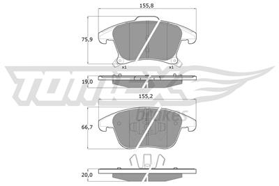 TOMEX Brakes TX 17-75 Číslo výrobce: 17-75. EAN: 5901646645585.