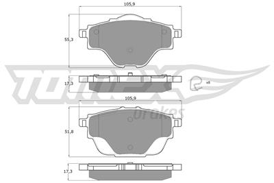 TOMEX Brakes TX 18-37 Číslo výrobce: 18-37. EAN: 5901646649576.
