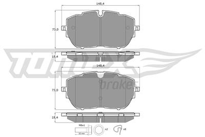 TOMEX Brakes TX 18-65 Číslo výrobce: 22218. EAN: 5901646649866.