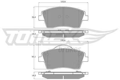 TOMEX Brakes TX 19-15 Číslo výrobce: 22997. EAN: 5901646600782.
