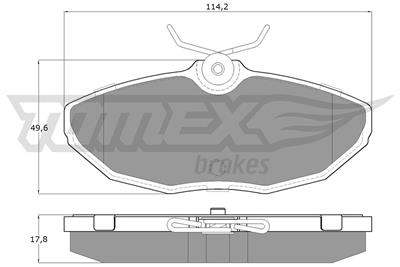 TOMEX Brakes TX 19-54 Číslo výrobce: 23424. EAN: 5901646602090.