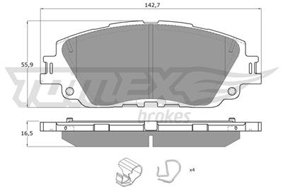 TOMEX Brakes TX 19-64 Číslo výrobce: 22768. EAN: 5901646602199.