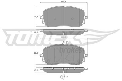 TOMEX Brakes TX 19-71 Číslo výrobce: 22944. EAN: 5901646602267.