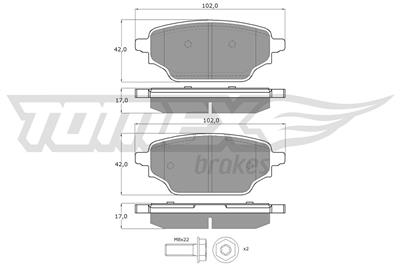TOMEX Brakes TX 60-66 Číslo výrobce: 26654.