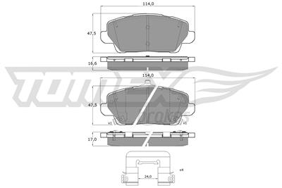 TOMEX Brakes TX 60-67 Číslo výrobce: 26280. EAN: 5901646609693.