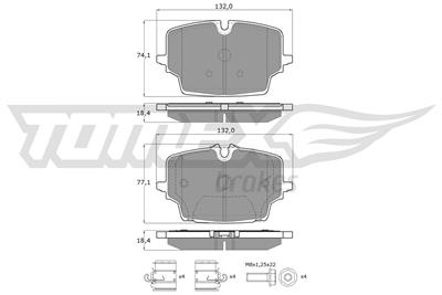 TOMEX Brakes TX 60-76 Číslo výrobce: 20707.
