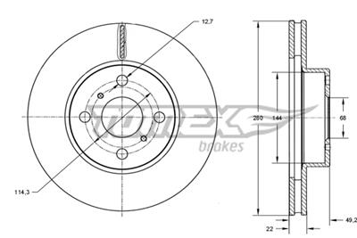 TOMEX Brakes TX 70-72 Číslo výrobce: 70-72. EAN: 5901646647794.