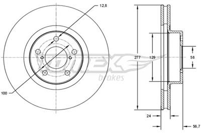 TOMEX Brakes TX 71-51 Číslo výrobce: 71-51. EAN: 5901646648586.
