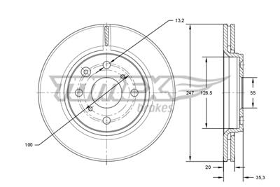 TOMEX Brakes TX 71-55 Číslo výrobce: 71-55. EAN: 5901646648623.
