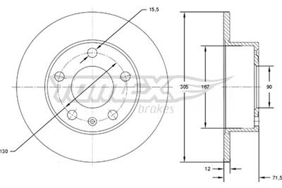 TOMEX Brakes TX 71-76 Číslo výrobce: 71-76. EAN: 5901646648838.