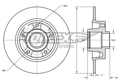 TOMEX Brakes TX 71-831 Číslo výrobce: 71-831. EAN: 5901646648906.