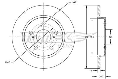 TOMEX Brakes TX 72-00 Číslo výrobce: 72-00. EAN: 5901646649071.