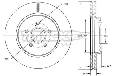 TOMEX Brakes TX 72-27 Číslo výrobce: 72-27. EAN: 5901646649347.