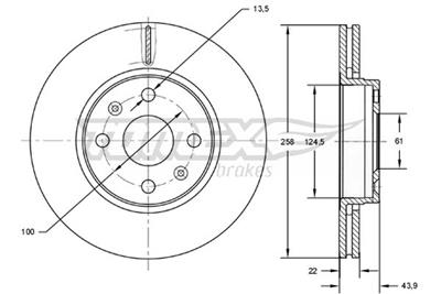 TOMEX Brakes TX 72-52 EAN: 5901646601123.