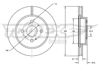 TOMEX Brakes TX 72-66 EAN: 5901646601260.