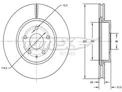 TOMEX Brakes TX 72-77