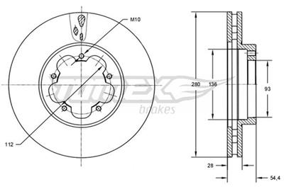 TOMEX Brakes TX 72-84 EAN: 5901646601444.