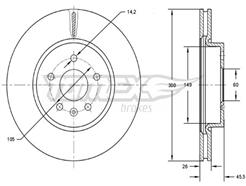 TOMEX Brakes TX 73-17