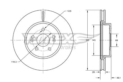 TOMEX Brakes TX 73-32 EAN: 5901646602526.