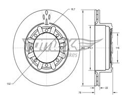 TOMEX Brakes TX 73-49