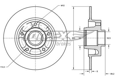 TOMEX Brakes TX 73-551 EAN: 5901646604377.