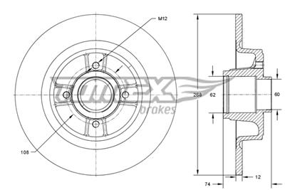TOMEX Brakes TX 73-581 EAN: 5901646604407.