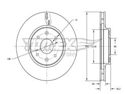 TOMEX Brakes TX 73-64