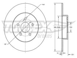 TOMEX Brakes TX 73-78