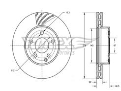 TOMEX Brakes TX 74-08