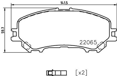HELLA PAGID 8DB 355 021-861 Číslo výrobce: T2425. EAN: 4082300493511.