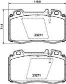 HELLA PAGID 8DB 355 010-171 - Sada brzdových destiček, vždy 4 kusy v sadě