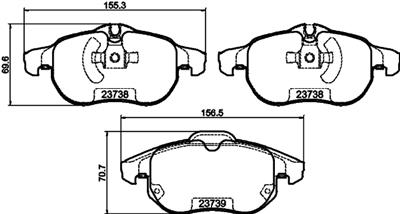 HELLA PAGID 8DB 355 009-311 Číslo výrobce: T1234. EAN: 4082300353624.