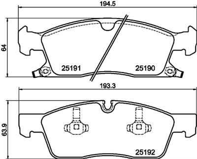 HELLA PAGID 8DB 355 019-551 Číslo výrobce: T2053. EAN: 4082300403367.