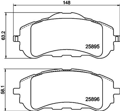 HELLA PAGID 8DB 355 021-321 Číslo výrobce: T2313. EAN: 4082300492972.