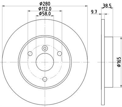 HELLA PAGID 8DD 355 113-561 Číslo výrobce: 54555PRO. EAN: 4082300378221.