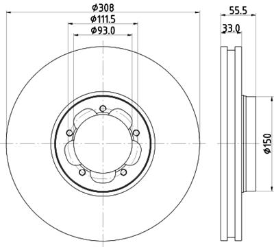 HELLA PAGID 8DD 355 123-131 Číslo výrobce: 55730PRO. EAN: 4082300602845.