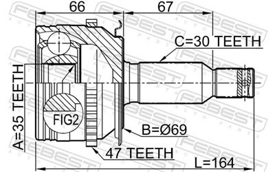 FEBEST 0410-KB4A47 EAN: 4056111037547.