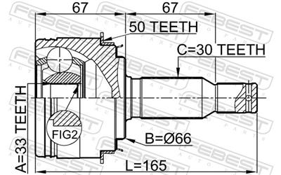 FEBEST 0410-V75A50 EAN: 4056111039220.