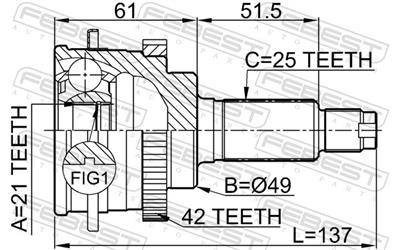 FEBEST 0710-018A42 EAN: 4056111036397.