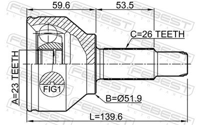 FEBEST 1910-R60 EAN: 4056111133119.
