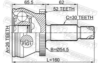 FEBEST 2210-SOR15A52 EAN: 4056111165295.