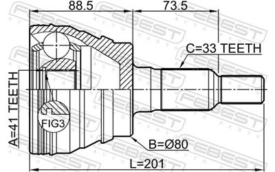 FEBEST 3210-ESCII EAN: 4056111102474.