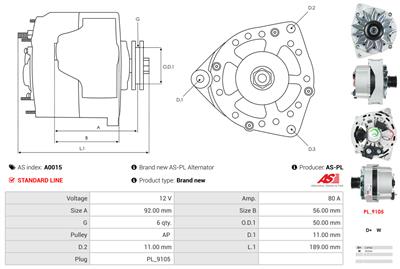 AS-PL A0015 EAN: 5901259400250.