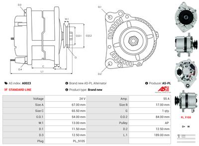 AS-PL A0023 EAN: 5901259400342.