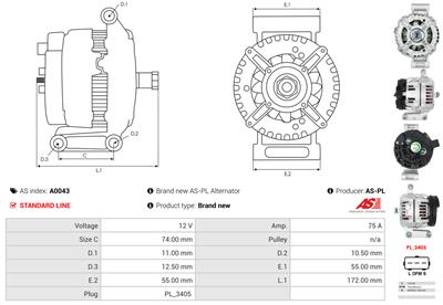 AS-PL A0043 EAN: 5901259400663.