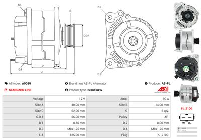AS-PL A0080 EAN: 5901259401141.