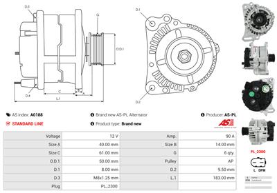 AS-PL A0188 EAN: 5901259402353.