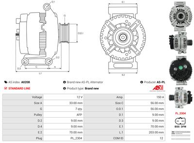 AS-PL A0208 EAN: 5901259402599.