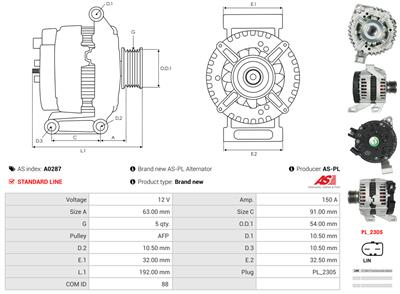 AS-PL A0287 EAN: 5901259462036.