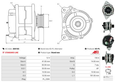 AS-PL A0516S EAN: 5902129050834.